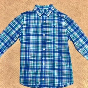 Vineyard Vines Beach Tartan Plaid Shirt Boys Small